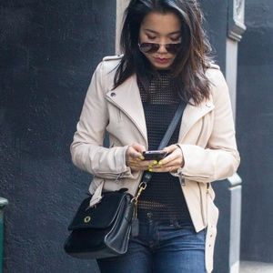 Bebe leather motor jacket